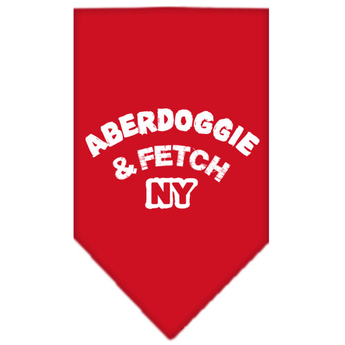 Aberdoggie NY Screen Print Bandana Red Large